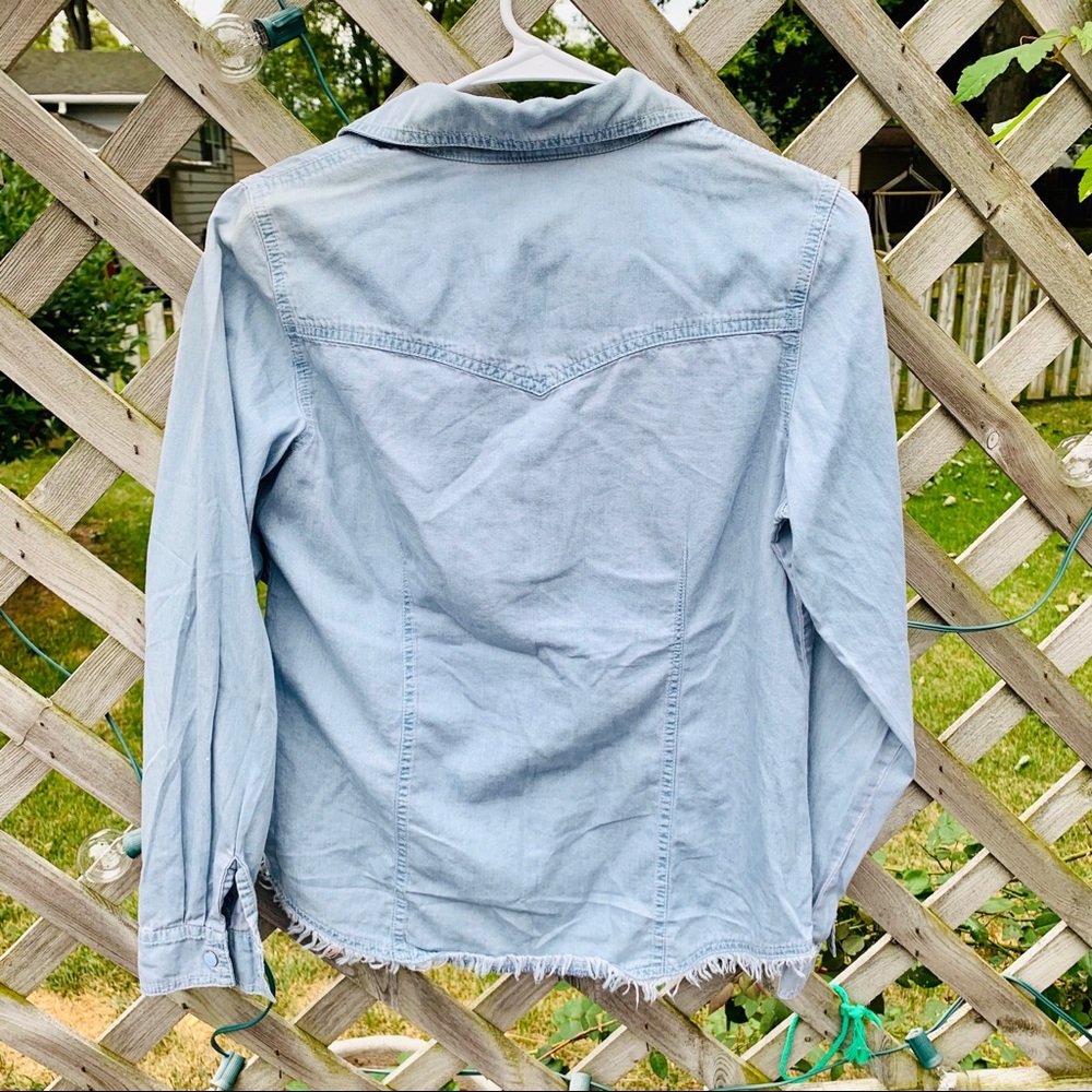 Blue Rhinestone Button Down - Picture 5 of 5